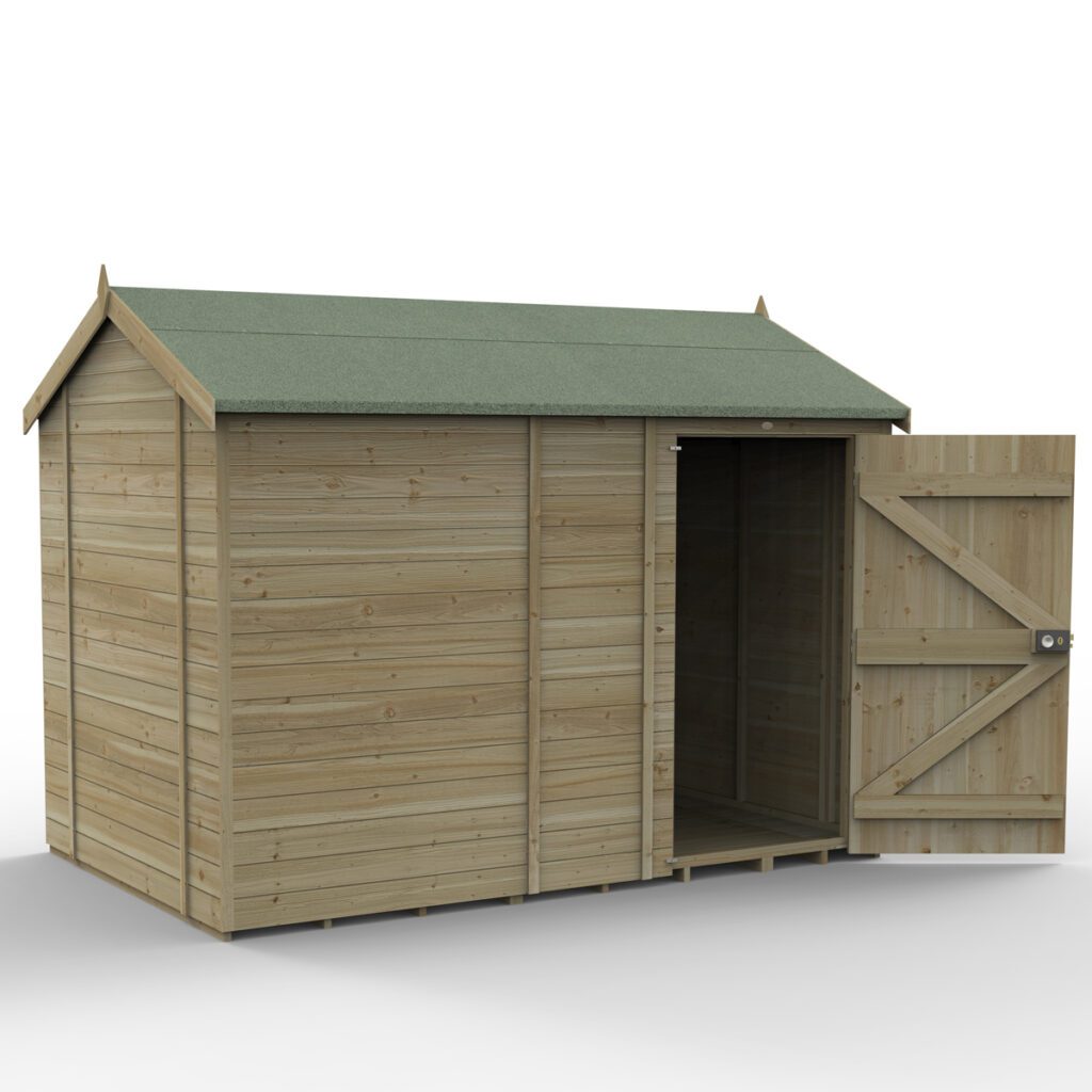 Timberdale 10×6 Reverse Apex Shed No Window with Installation 5013053196052 2
